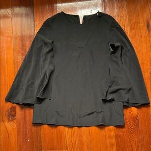 Tibi Black Bell-Sleeve Blouse